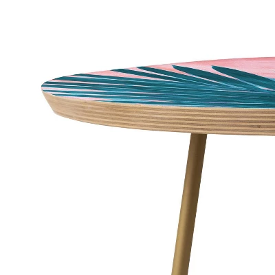 Emanuela Carratoni Palms Side Table With Gold Aston Legs - Deny Designs 4 Emanuela Carratoni Palms Side Table With Gold Aston Legs - Deny Designs - Image 2