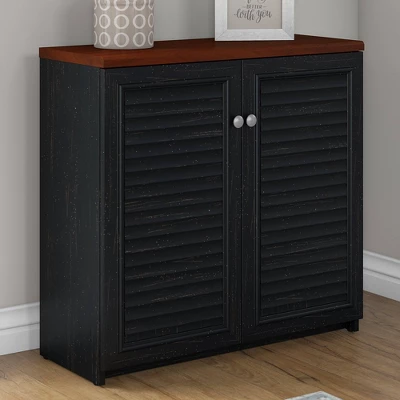 Fairview Small Storage Cabinet With Doors - Bush Furniture 3 Fairview Small Storage Cabinet With Doors - Bush Furniture