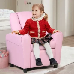 Costway Kids Recliner Armchair Children's Furniture Sofa Seat Couch Chair W/Cup Holder Pink -Baxton Studio Store GUEST af951b43 8bbb 416b 8455 b68473cf3849