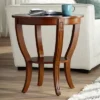 Elm Lane Farmhouse Rustic Cherry Wood Round Accent Side End Table 26" Wide Natural Curving Legs Living Room Home House Entryway -Baxton Studio Store GUEST b05e2b09 1218 492b a19c 890ac9d3cbcc