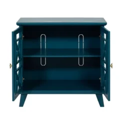 Versatile Fretwork Accent Storage Cabinet Blue - Saracina Home -Baxton Studio Store GUEST b1e1ee1a 7f60 4d22 967f 986f85e15291