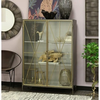 Richard Carter Display Metal Cabinet Gun Metal Antique Gold - StyleCraft 8 Richard Carter Display Metal Cabinet Gun Metal Antique Gold - StyleCraft - Image 6