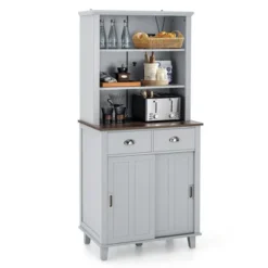 Tangkula Freestanding Buffet Hutch Kitchen Pantry Storage Cabinet W/ Sliding Doors -Baxton Studio Store GUEST b24506d8 9ccd 4a12 91df 471cd76f51c6