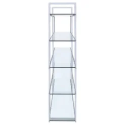 63" Contemporary 5 Shelf Zig Zag Bookcase With Glass Shelves Chrome - Coaster 11 63" Contemporary 5 Shelf Zig Zag Bookcase With Glass Shelves Chrome - Coaster -Baxton Studio Store GUEST b275120a 0601 4a66 8e80 7be0b9f6f498