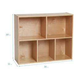 ECR4Kids Streamline 5-Compartment Storage Cabinet, 30in, Classroom Furniture