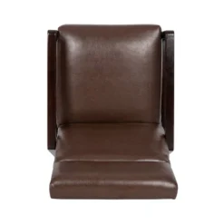 Fernhill Mid Century Modern Faux Leather Upholstered Pushback Recliner Dark Brown/Dark Espresso - Christopher Knight Home -Baxton Studio Store GUEST b432f42a cb5c 40a5 bfe6 cce0f9e5842a