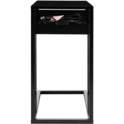 Portland Usb Side Table - Black - Safavieh -Baxton Studio Store GUEST b51a99ae fcd0 4418 8cf1 979b4512ccf2