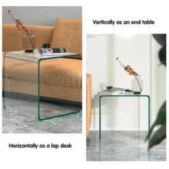 Costway Tempered Glass End Table Transparent Sofa Side Accent Table Living Room -Baxton Studio Store GUEST b520635c 576c 4525 9076 163b0d84d56b