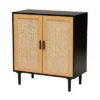 Maureen Wood And Rattan 2 Door Storage Cabinet Espresso/Natural Brown - Baxton Studio -Baxton Studio Store GUEST b569f87e 8c4e 4d31 b71a 0326b7511463