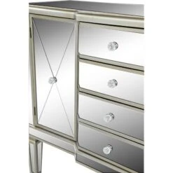 Glam Mirrored Rectangular Storage Cabinet Silver - Olivia & May 25 Glam Mirrored Rectangular Storage Cabinet Silver - Olivia & May -Baxton Studio Store GUEST b6094475 8380 4233 a7e2 305402aabbfc
