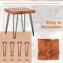 Costway Square End Table Accent Side Table Reclaimed Teak Wood Plant Stand Patio Rustic -Baxton Studio Store GUEST b76bb350 d2c3 46ff b125 0f2c150733c7