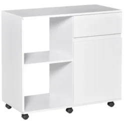 HOMCOM Filing Cabinet/Printer Stand With Open Storage Shelves, For Home Or Office Use, Including An Easy Drawer -Baxton Studio Store GUEST b8026186 5533 4d2f b144 f27ac4ce3707