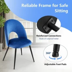 Tangkula Dining Chair Set Of 4 Velvet Upholstered Side Chair W/ Metal Base For Living Room -Baxton Studio Store GUEST b821285d 5b99 434d 83dd d5ada0e8efae