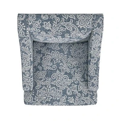 Classic Swoop Arm Chair Jacobean Print Denim - HomePop 7 Classic Swoop Arm Chair Jacobean Print Denim - HomePop - Image 5