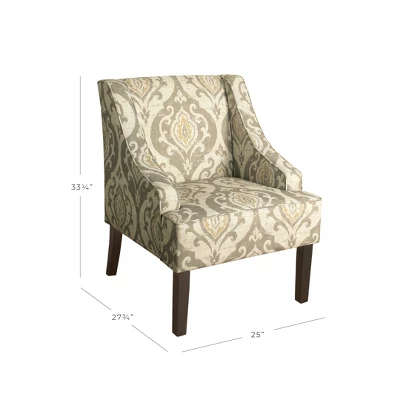 Classic Swoop Accent Armchair - HomePop 3 Classic Swoop Accent Armchair - HomePop