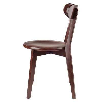 2pc Pauline Chair Set Walnut - Winsome 6 2pc Pauline Chair Set Walnut - Winsome - Image 4