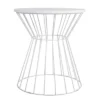 Bent Metal Side Table White - Adore Decor