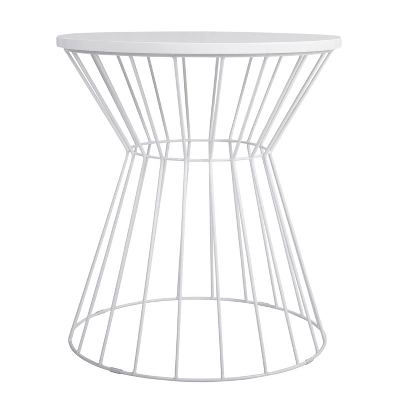 Bent Metal Side Table White - Adore Decor 3 Bent Metal Side Table White - Adore Decor