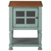 Lattice Door Front Wooden Accent Cabinet Brown/Teal - Benzara -Baxton Studio Store GUEST baa6ed9f 88b4 465e 9089 dc494698f38e