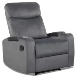 Costway Recliner Chair Single Sofa Lounger With Arm Storage & Cup Holder CoffeeGreyBrown 25 Costway Recliner Chair Single Sofa Lounger With Arm Storage & Cup Holder CoffeeGreyBrown -Baxton Studio Store GUEST bad88703 e646 4d3d b2e8 eb08711d75b1