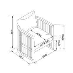 Richfield Barrel Spindle Back Accent Chair Cream/Natural - Threshold™ Designed With Studio McGee -Baxton Studio Store GUEST bbb41ede da8a 4504 8108 f181a183083e