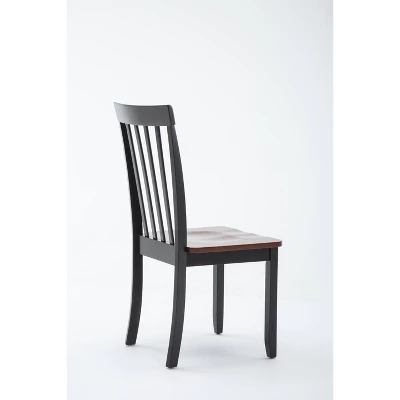 Bloomington Dining Chairs Black And Cherry (Set Of 2) - Boraam 2 Bloomington Dining Chairs Black And Cherry (Set Of 2) - Boraam