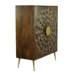 Contemporary Carved Mango Wood Cabinet Brown - Olivia & May -Baxton Studio Store GUEST bdcf5898 306c 4128 ac82 fd03912bcf2f