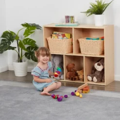 ECR4Kids Streamline 5-Compartment Storage Cabinet, 30in, Classroom Furniture -Baxton Studio Store GUEST bdd1d0ae edc3 47eb 8ce5 f18ac5d10876