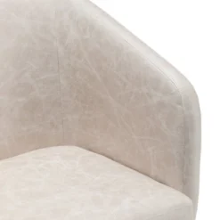 Modern Barrel Chair With Metal Base Faux Leather - WOVENBYRD -Baxton Studio Store GUEST bddbff0b 9fa1 487a 9099 ead6a5718220