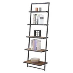 72.25" Laredo 5 Tier Ladder Bookcase/shelf Natural/Antique Black - Breighton Home 10 72.25" Laredo 5 Tier Ladder Bookcase/shelf Natural/Antique Black - Breighton Home -Baxton Studio Store GUEST bdeb2bf6 2605 4442 903d 58c6bd3c6a7e