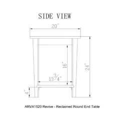 Round End Table Reclaimed Wood Natural - Alaterre Furniture 11 Round End Table Reclaimed Wood Natural - Alaterre Furniture -Baxton Studio Store GUEST beb995cd f1bf 4d9e 864b b00cee2a13f3