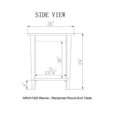 Round End Table Reclaimed Wood Natural - Alaterre Furniture 7 Round End Table Reclaimed Wood Natural - Alaterre Furniture - Image 5