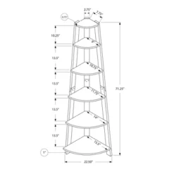 Bookcase With Corner Accent Étagère 60" - EveryRoom® 12 Bookcase With Corner Accent Étagère 60" - EveryRoom® -Baxton Studio Store GUEST bf12a687 f7d3 403a b118 9046395e168c