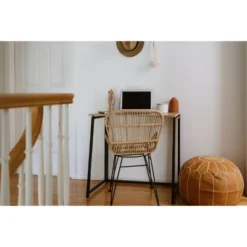 2pk Balka Rattan Dining Chair With Armrests Rattan/Black - South Shore -Baxton Studio Store GUEST bf6b5a3f 9010 4de9 800e d28f0a051df3