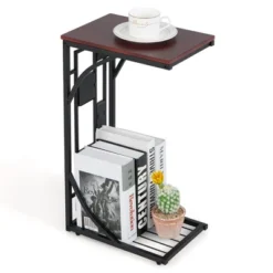 Costway 1PC2 PCS C-Shaped Side Sofa Narrow Snack Table For Living Room Bedroom Small Space 22 Costway 1PC2 PCS C-Shaped Side Sofa Narrow Snack Table For Living Room Bedroom Small Space -Baxton Studio Store GUEST bf91014b c7de 4c1c abd2 d883ca14d751