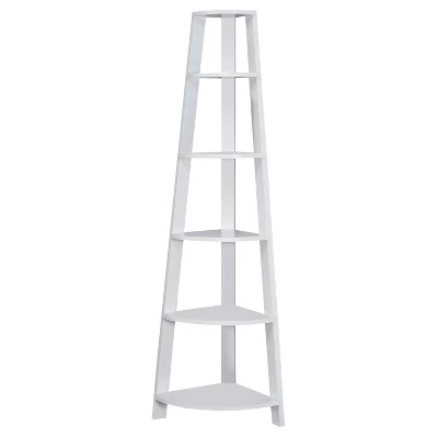 Bookcase With Corner Accent Étagère 60" - EveryRoom® 10 Bookcase With Corner Accent Étagère 60" - EveryRoom® - Image 8