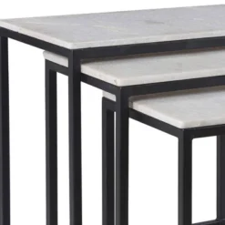 Coast To Coast Ponga 23"W Black Powder Iron And White Marble Nesting Tables Set Of 3 10 Coast To Coast Ponga 23"W Black Powder Iron And White Marble Nesting Tables Set Of 3 -Baxton Studio Store GUEST c225cb61 39aa 461f 8225 2fed86c8814d