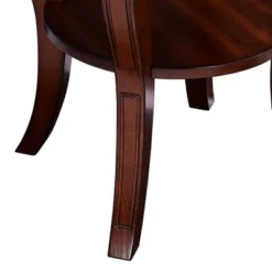 Elm Lane Farmhouse Rustic Cherry Wood Round Accent Side End Table 26" Wide Natural Curving Legs Living Room Home House Entryway -Baxton Studio Store GUEST c31a2419 1722 44f2 be83 bc1b00b09ea8