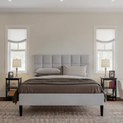 Hastings Home End Table With Two Shelves, X-Leg Design, And Wooden Stand, Black -Baxton Studio Store GUEST c4eeb17f d1d9 47ce 889b 769458127301