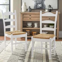 Set Of 2 Ladder Back Dining Chairs - Buylateral 12 Set Of 2 Ladder Back Dining Chairs - Buylateral -Baxton Studio Store GUEST c55173f2 8bd2 440f aace e5ff6e1ce304
