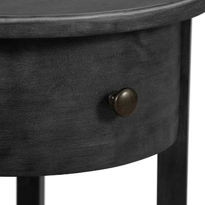 James Round Side Table Dark Gray - Finch 7 James Round Side Table Dark Gray - Finch - Image 5