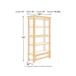 75" Realyn Bookshelf - Signature Design By Ashley -Baxton Studio Store GUEST c628416f 4b58 486d ad62 2272d12e4f88