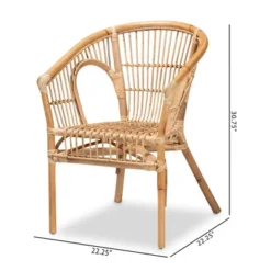 2pc Alleta Rattan Dining Chair Set Natural/Brown - Bali & Pari -Baxton Studio Store GUEST c62a57f3 b7e6 4c6c a7ef 758bb0443cfe