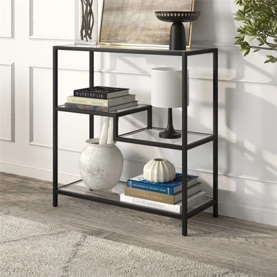 36" Tall Black Bronze Bookcase - Henn&Hart 6 36" Tall Black Bronze Bookcase - Henn&Hart - Image 4