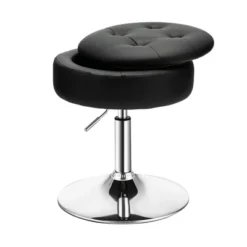 Costway Vanity Stool Adjustable 360° Swivel Storage Makeup Chair W/ Removable Tray WhiteBlackPink 23 Costway Vanity Stool Adjustable 360° Swivel Storage Makeup Chair W/ Removable Tray WhiteBlackPink -Baxton Studio Store GUEST c752de2a 1ed4 45fe 87eb 3ee76e63602b