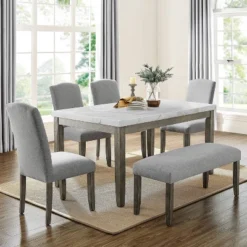 19" Set Of 2 Emily Side Chairs White/Gray - Steve Silver -Baxton Studio Store GUEST c7d32b1f b73f 4f38 a550 2ab5c8e9e7da