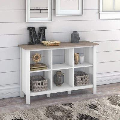 30" 6 Cube Mayfield Bookshelf Shiplap Gray/Pure White - Bush Furniture 3 30" 6 Cube Mayfield Bookshelf Shiplap Gray/Pure White - Bush Furniture