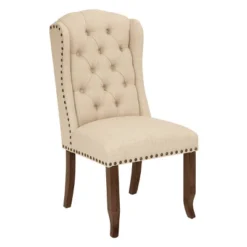 Jessica Tufted Wingback Dining Chair - OSP Home Furnishings -Baxton Studio Store GUEST c8e614a5 d82e 476a 91ad 415a867e322c