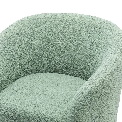 Pierfranco Wooden Upholstered Accent Barrel Chair Swivel Barrel Chair With Metal Base | ARTFUL LIVING DESIGN 7 Pierfranco Wooden Upholstered Accent Barrel Chair Swivel Barrel Chair With Metal Base | ARTFUL LIVING DESIGN - Image 5