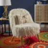 Cheryiie Faux Fur Accent Chair White - Christopher Knight Home -Baxton Studio Store GUEST cc473c73 0e07 40ce 8318 b898906c5640
